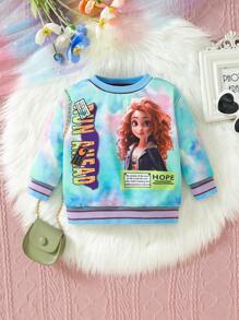 Baby Girl Casual Sweatshirt With Interesting Print For Autumn And Winter - Multicolor - View 1