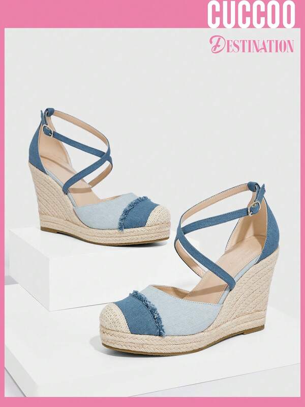 Cuccoo Destination Collection Women Two Tone Espadrille Sole Ankle