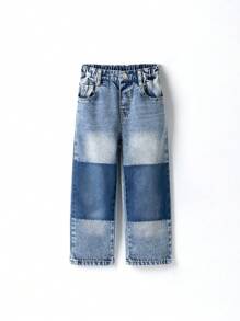 Boys' Casual Straight Leg Jeans For Kids - Medium Wash - View 1