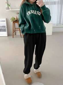 DAZY Pantalón Largo Negro Simple Para Mujer - Negro - Ver 3