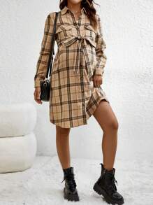 SHEIN 孕婦連身裙 - 綠色 - 查看 5