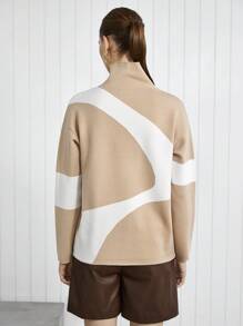 BizChic Farbblock Rollkragenpullover - Verschiedenfarbig - Übersicht 2