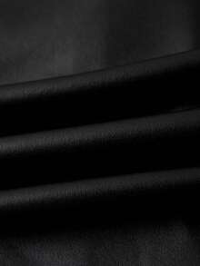 SHEIN ICON 字母補丁細節拼接滾邊短款T恤 - 黑色 - 查看 5