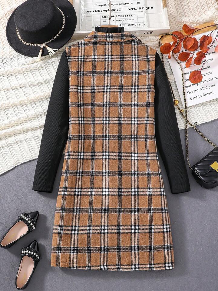 Vestido preto com colete sales