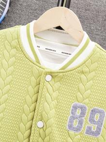 Tween Boys' Casual Jacket And Trousers Winter Outfit Set