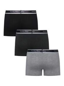 3pcs Men's Letter Printed Boxer Shorts - Multicolor - View 6