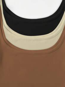 SHEIN Unity 3pcs/set Women's Solid Color Tank Tops - Multicolor - View 5