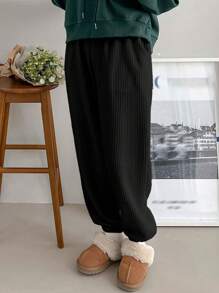 DAZY Pantalón Largo Negro Simple Para Mujer - Negro - Ver 4
