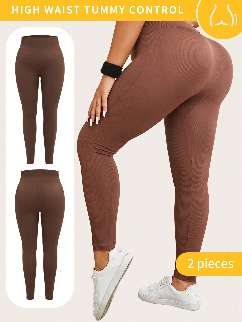 Plus Wide Waistband Sports Leggings