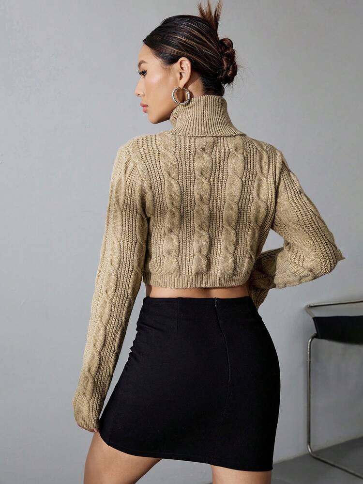 Women's Turtleneck Knit Pullover Fall Winter Sweater