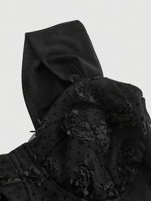 SHEIN X MariajoseGi SHEIN MOD Top de tirantes anchos para mujer - Negro - Ver 5