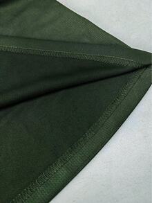 Women's V-Neck Long Sleeve Thin T-Shirt For Spring And Autumn - Army Green - View 5