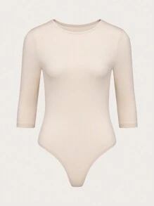 SHEIN LUNE Women's 3-piece Set Three Quarter Sleeve Bodysuit - Multicolor - View 3