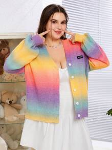 SHEIN EZwear Kích thước lớn Của phụ nữ Biến đổi dần Thả vai Áo len Mở - Nhiều màu - Xem 5