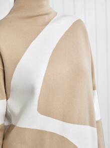 BizChic Farbblock Rollkragenpullover - Verschiedenfarbig - Übersicht 5