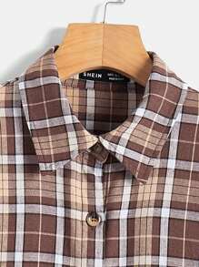 SHEIN 孕婦連身裙 - 棕色 - 查看 5