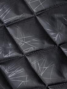 男士秋冬季保暖连帽外套 - 黑色 - 查看 4