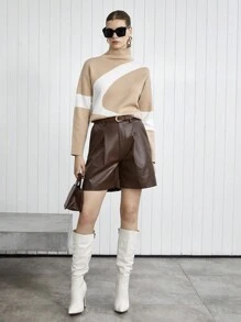 BizChic Farbblock Rollkragenpullover - Verschiedenfarbig - Übersicht 9