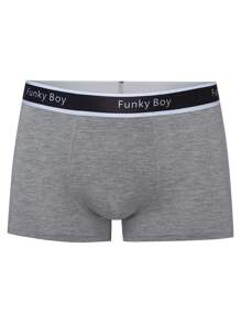 3pcs Men's Letter Printed Boxer Shorts - Multicolor - View 9
