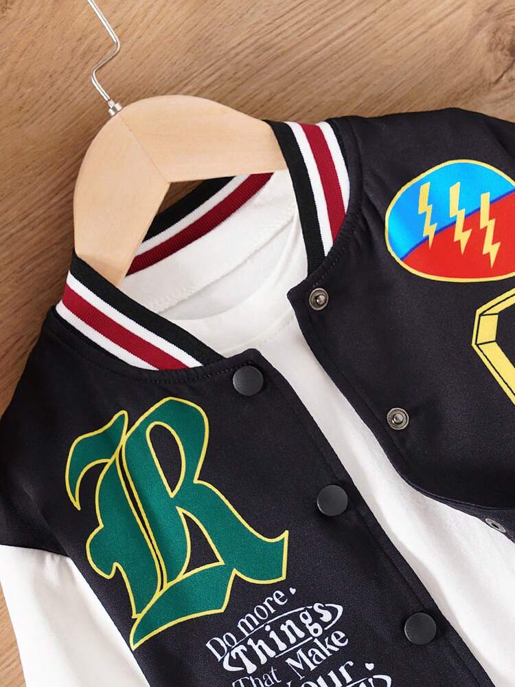 Little Girls' Autumn Korean Style Casual Cool Long Sleeve Embroidered Jacket