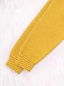 Em bé Con trai Hình con hươu cao cổ Vòng cổ Áo len - Màu vàng - Xem 6