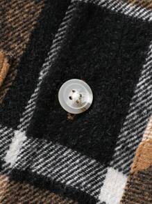 SHEIN 男孩格紋襯衫和褲子套裝 - 黃色 - 查看 7