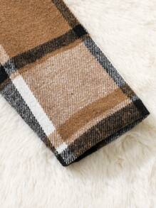 SHEIN 男孩格紋襯衫和褲子套裝 - 黃色 - 查看 4