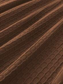 EMERY ROSE 大尺寸純色毛衣裙 - 銅色 - 查看 4