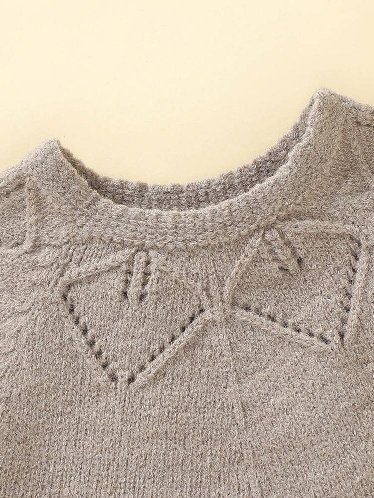 Infant Short Sleeve Bowknot Sweater Dress