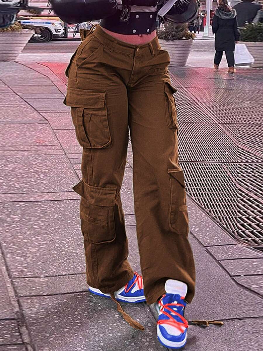 Flap Pocket Side Cargo Jeans
