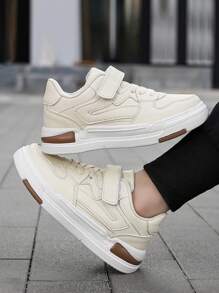 Kids' Autumn/Winter Easy-To-Wear Chunky Sneakers, Student Style - Beige - View 2