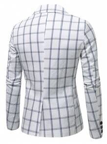 Manfinity Mode Men's Plaid Blazer Jacket - Multicolor - View 2