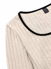 SHEIN Unity 2 件女式拼色飾邊連身衣 - 彩色 - 查看 5