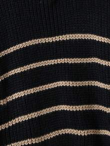 SHEIN 男孩時尚立領休閒毛衣,街頭時尚