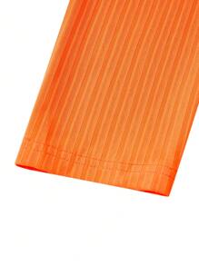 SHEIN LUNE 大尺寸修身針織毛衣裙 - 亮橙色 - 查看 6