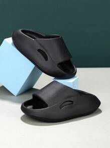 Comfortable Unisex Kids' Chunky Slippers Black - Black - View 3