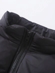 SHEIN Bé trai Màu thuần Áo khoác vest - màu đen - Xem 3