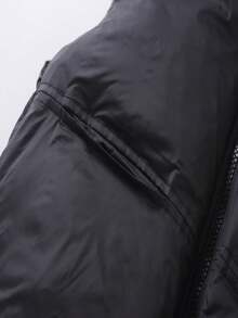 SHEIN Bé trai Màu thuần Áo khoác vest - màu đen - Xem 4