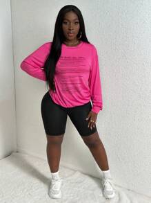 Slaydiva 女式標語長袖 T 卹