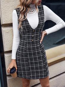 SHEIN Frenchy 連身裙 - 黑色 - 查看 6