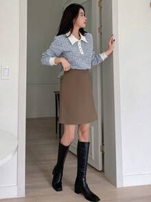 Dazy Star Của phụ nữ Váy thẳng - Lạc đà - Xem 6