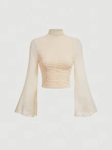 SHEIN MOD 女性t恤 - 杏色 - 查看 1