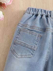 Baby Boys' Light-colored Casual Ripped Jeans