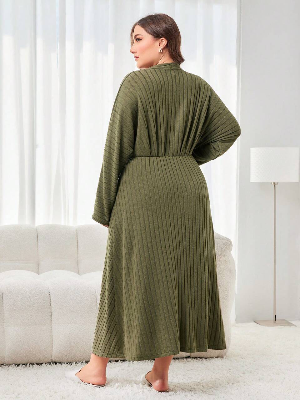 Plus Size Batwing Sleeve Dress