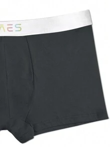 Men's Solid Color Boxer Briefs (5pcs/set) - Multicolor - View 3