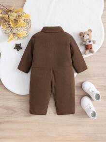 Em bé Con trai Vải to sợi Giải trí Áo sơ mi - màu nâu - Xem 2