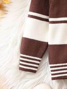 Baby Boys' Striped Colorblock Cardigan - Brown - View 5