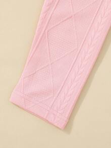 SHEIN Nhỏ bé Cô gái Xoắn Dan Hoodie Và Quần Bộ - Hồng - Xem 5