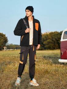 In My Nature 男士戶外保暖絨毛外套 - 黑色 - 查看 4