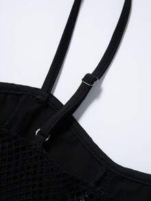 EgrlEra Women's Sheer Mesh Tank Top - Black - View 4